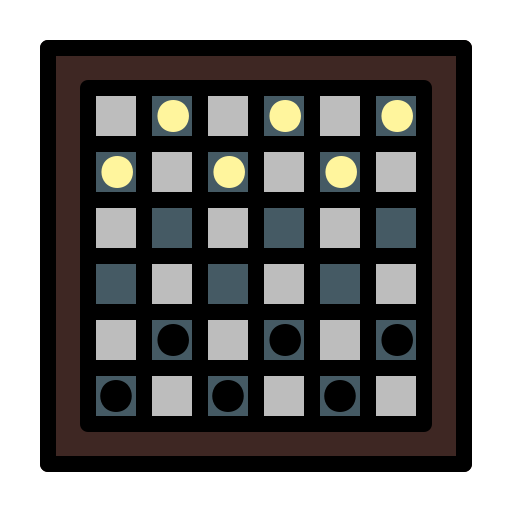 Checkers board and pieces