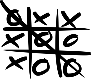 Tic tac toe grid